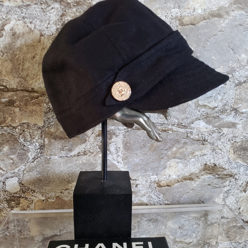 Chanel linen conductor hat